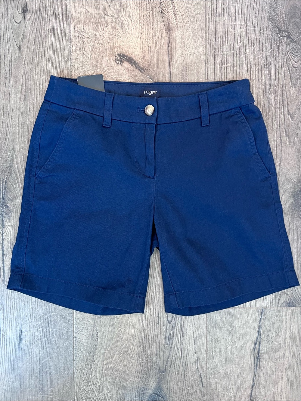 J. Crew Women's Navy Blue Chino Bermuda Shorts